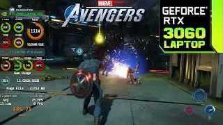 Marvel's Avengers | RTX 3060 Laptop 130W + i7-10870H | DLSS test | 2160P (4K), 1620P, 1440P, & 1080P