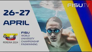 100m Bifins Men FISU World University Championship Finswimming 2024 – Pereira - Colombia