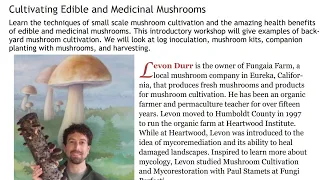 HBMS Virtual Mushroom Fair Talks: Levon Durr