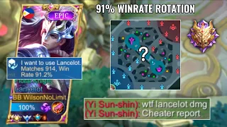 LANCELOT NEW AGGRESSIVE ROTATION FOR AUTO WIN IN HIGH RANK TIER 🔥 | TOP 1 LANCELOT GAMEPLAY | MLBB