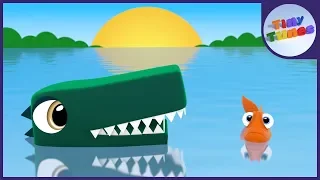 10 Little Crocodiles | Crocodile Song | Tiny Tunes