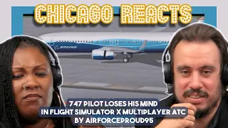 Theater Reacts 747 Pilot LOSES HIS MIND in Flight Simulator X Multiplayer ATC by Airforceproud95