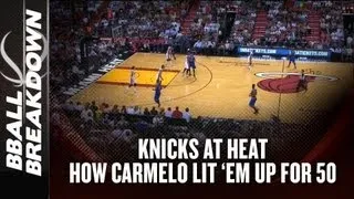 NBA 2013: How Carmelo Scored 50 Points Vs the Miami Heat