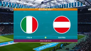UEFA EURO ITÁLIA x AUSTRIA OITAVAS DE FINAIS eFootball PES 2021 PS4