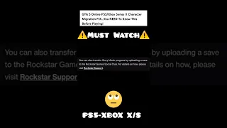 Gta5 Online PS5-XBOX Series X/S Character Migration Fix! Need To Know This Before Playing! #shorts