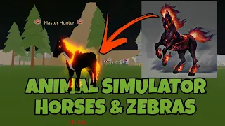 ZEBRAS & HORSES in Animal Simulator Roblox - 🐴🦄UPDATE🦓🐴