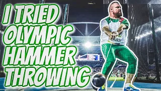 STRONGMAN TRIES OLYMPIC HAMMER THROWING!