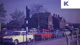 1970s Road, Cars, Rubbish Truck, Slough, UK