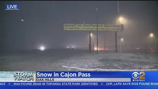 Snow Falls In Cajon Pass