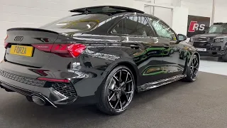 2023 Audi RS3 2.5 TFSI Vorsprung Sportback S Tronic quattro *Mythos Black, Ready to go, FORZALINE