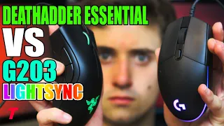 Razer Deathadder Essential vs Logitech G203 Lightsync - Obvious! (Gaming Mouse Comparison)