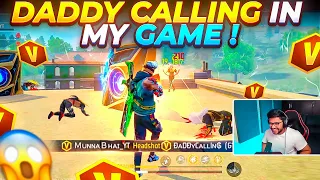 Daddy Calling in my GAME - Munna bhai vs Daddy calling - Free Fire Telugu - MBG ARMY