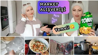 SABAH EVİN DURUMU..MARKET ALIŞVERİŞİ..TADINA BAKMALI😋 AYARLAR HEP OYNANMIŞ YEMENİLER YIKANDI..VLOG..