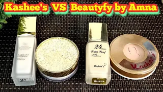 Kashees 24h Liquid Foundation VS    Beautyfy by Amna Makeup Foundation || Bridal Base Products