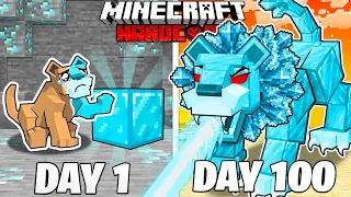 I Survived 100 Days as a DIAMOND LION in HARDCORE Minecraft