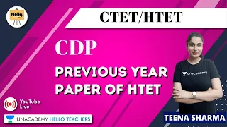 Previous Year Paper of HTET | CDP | Target CTET/HTET 2020/2021 | Teena Sharma