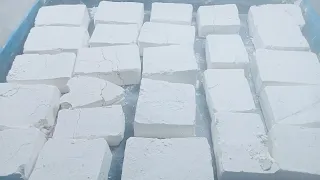 Extra soft white gym chalk full crushing blocks | Crispy | Crunchy | Satisfying | ASMR