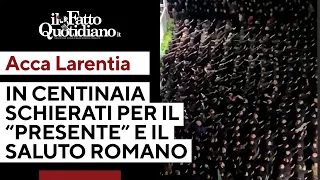 Acca Larentia, in centinaia schierati per il “presente” e il saluto romano ai “camerati caduti”