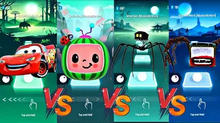 McQueen VS Cocomelon VS House Head VS Bus Eater | Tiles Hop EDM Rush