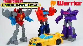 Transformers Cyberverse Warrior Class Shockwave Starscream Optimus Bee Action Attack Toys!