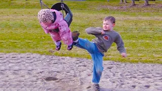 Twin Babies and Baby Siblings playing together - Funniest Home Videos