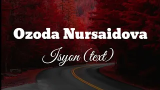 Ozoda Nursaidova❤🧸Isyon🥀TEXT✍️#рекомендации