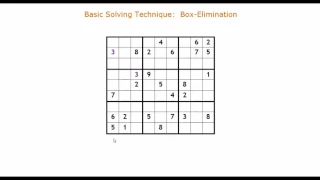 Solving Sudoku Technique - Elimination