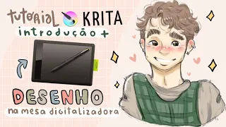 🖌⭐️ tutorial no Krita // introduzindo o programa + desenho na mesa digitalizadora! 🌿👔