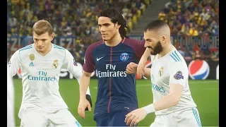 Cavani vs Real Madrid - Gameplay PES 2018 Solo Superstar