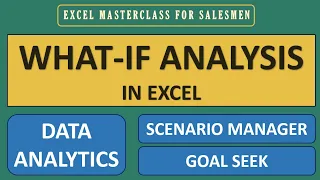 What IF Analysis in Excel | GOAL SEEK | SCENARIO MANAGER | TARGET vs ACHIEVEMENT | Sales Training