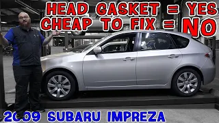 Yes, a Subie with a blown head gasket! But why does it cost DOUBLE to fix?!? CAR WIZARD explains