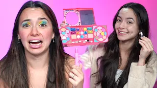 Full Face Using Only KIDS Makeup Challenge! - Merrell Twins