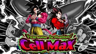 LR SSJ4 Goku and Vegeta vs CELL MAX! | Dragon Ball Z Dokkan Battle