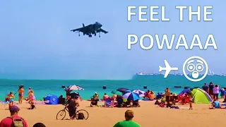 Hovering military Harrier jet plane SPRAYS Chicago Crowd at Air Show. vid#14