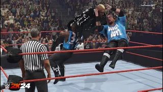 WWE 2K24 - The Dudley Boyz vs. Viscera and Mideon | WWF Metal (1999)