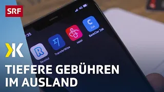 Banken-Apps im Test: Smartphone-Banken haben tiefere Gebühren im Ausland | 2020 | Kassensturz | SRF