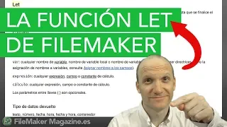 La función Let de FileMaker