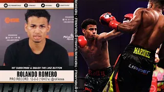 "Rolly" Rolando Romero Willing To Give Jackson Marinez Rematch Says Marinez Was Hurt In Fight