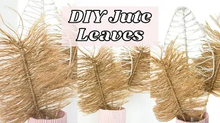 DOLLAR TREE DIY LEAVES | EASY DIY PAMPAS GRASS | Twine it Up Challenge