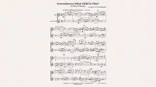 Greensleeves/What Child Is This for Flute/Clarinet Duet PDF Christmas Music