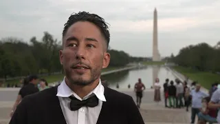 German Break Dance Crew 'Flying Steps' Performs in Front of Lincoln Memorial