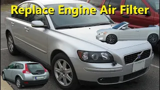 How to replace the engine air filter in a Volvo C70, C30, S40, V50, P1 models. - VOTD