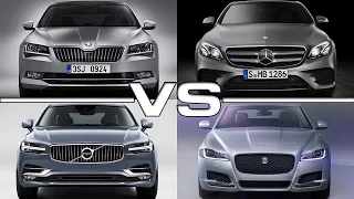 Skoda Superb vs Mercedes E-Class vs Volvo S90 vs Jaguar XF