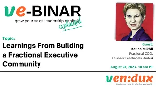 ve BINAR: Learning From Building a Fractional Executive Community