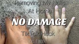Watch Me Remove My Nails at Home | TikTok Nail Hack