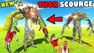 UPGRADING THOR SCOURGE To GOD LEVEL HAMID-T SHINCHAN & CHOP in ANIMAL REVOLT BATTLE SIMULATOR Hindi