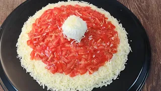 НОВОГОДНИЙ САЛАТ " ШАПКА ДЕДА МОРОЗА" !!! Вкусно, быстро и легко. salad. salads. Salat.