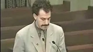 Borat at the Oklahoma City Traffic Commission (1 of 2)