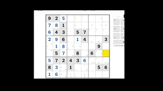 NY Times Hard Sudoku - January 28 2024 (Solution/Walkthrough)