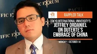 Rappler Talk: Jeffrey Ordaniel on Duterte's embrace of China